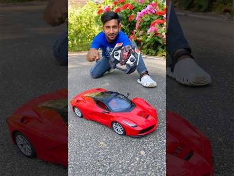 Red colour remote control ferrari car Unboxing 🔥