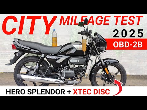 🚀 Hero Splendor Plus Xtec Disc Brake Mileage Test | Hero Splendor Plus Xtec Mileage Test 2025 ⛽
