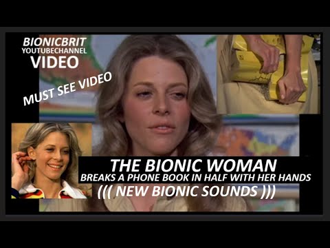 Bionic Woman tears a telephone book in half with NEW ADDED((BIONIC SOUNDS)) stars  Lindsay wagner