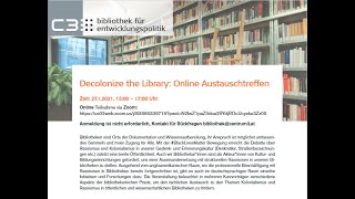 Decolonize the Library. Online Austauschtreffen.