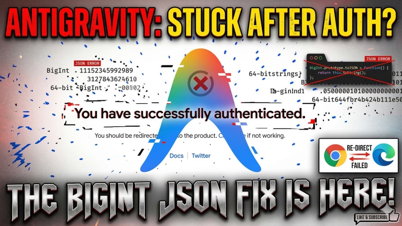 How to Fix Antigravity Redirect Error after Google Authentication