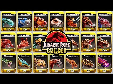 ALL LEGENDARY GLACIERS (JURASSIC PARK BUILDER)