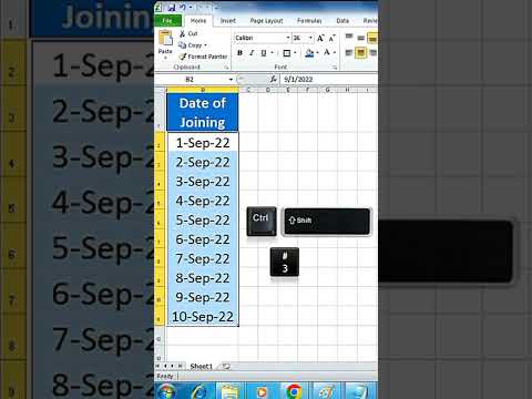 Excel how to change date format in In easy way #Excel #Formulas ✅ (Shortcut # 35 )