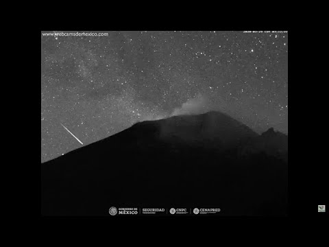 March 29, 2020, ~ Meteor ~ Popocatepetl Volcano, Mexico