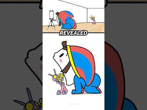 POMNI ate JAX😱😱BEHIND THE SCENES Funny Trick Animation #funny #shorts #trick #behindthescenes