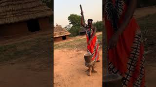 Beautiful sunset in the village