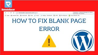 Fix the WordPress blank page Error (White Screen of Death) : DomainRacer