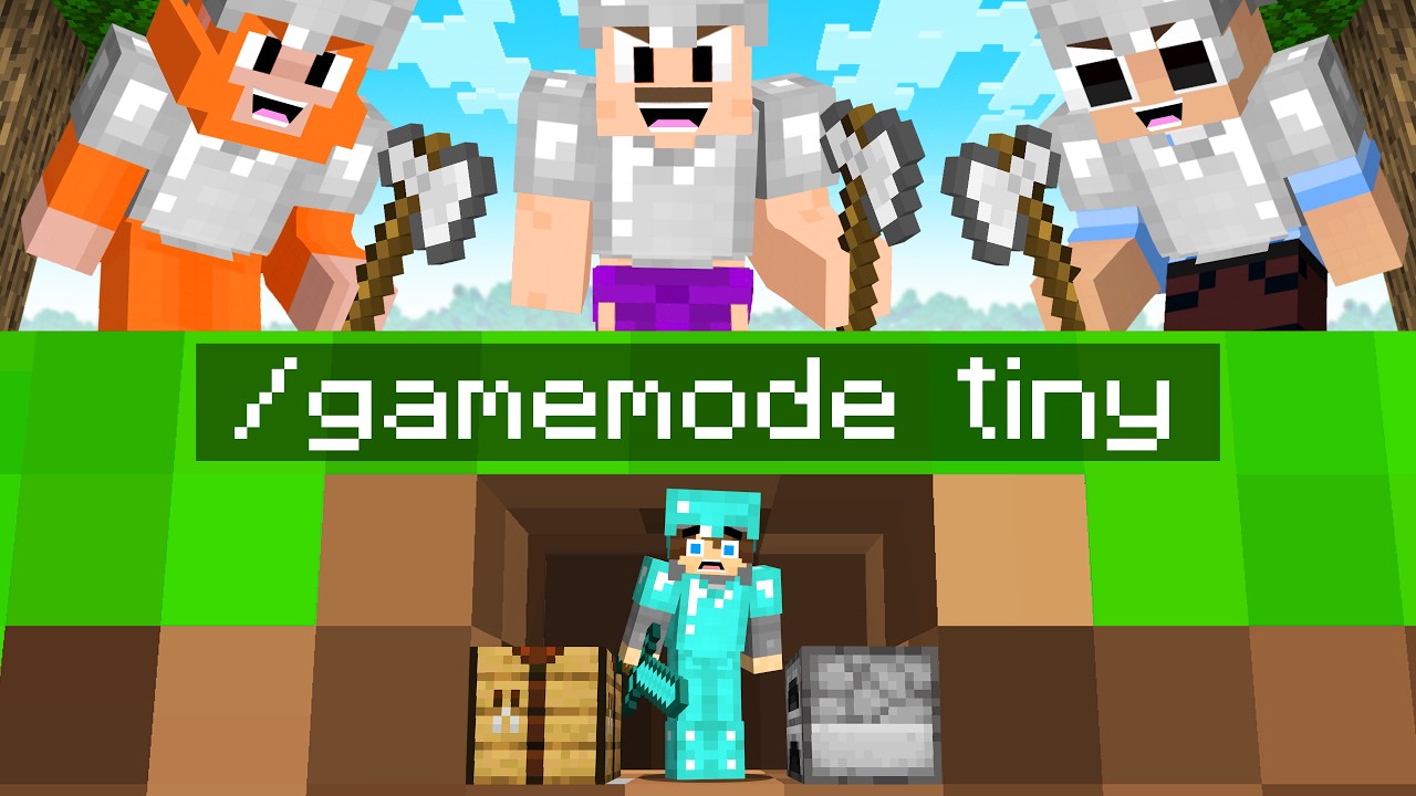 Minecraft Hunters vs Speedrunner, But I'm Secretly TINY!