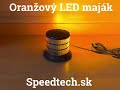 Oranžový LED maják 12/24V - 24x LED / ECE R65 / HEAVY-DUTY / magnet (135x128mm) - Video Youtube