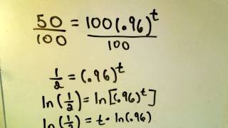 Exponential Decay / Finding Half Life