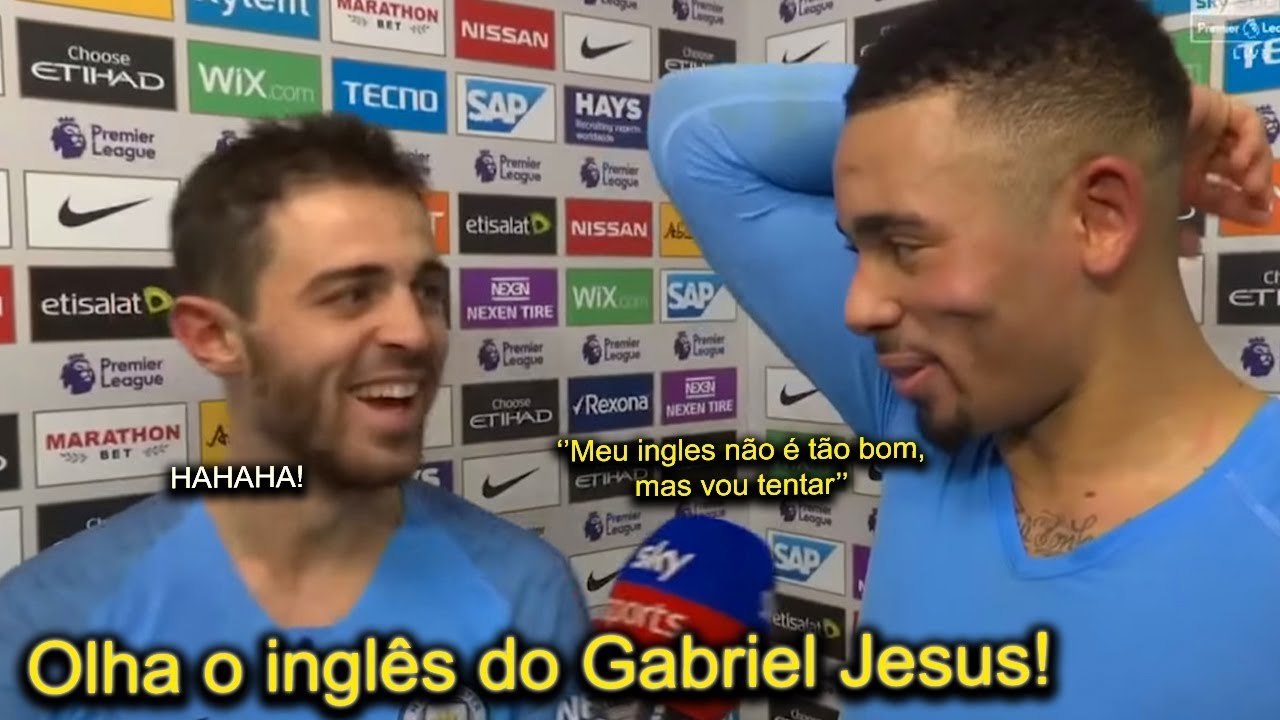 Gabriel Jesus fala em INGLÊS pela PRIMEIRA VEZ em entrevista e arranca risadas de Bernardo