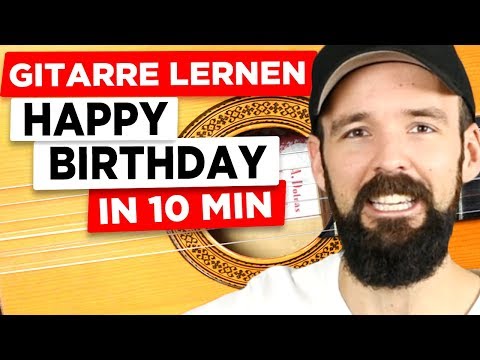 Learn guitar - Happy Birthday in 10 minutes - EASY & in German