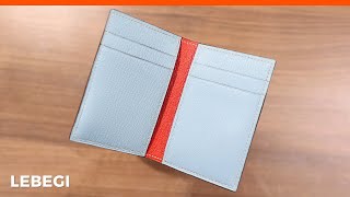 Making a Leather Card Wallet (Like the Autumn sky) 노을진 가을 하늘을 닮은 핸드메이드 가죽 지갑 만들기