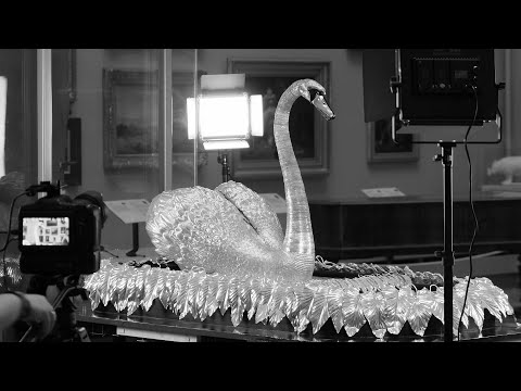 Bowes Swan Automaton 2021 Study week - Silver Swan at The Bowes Museum
