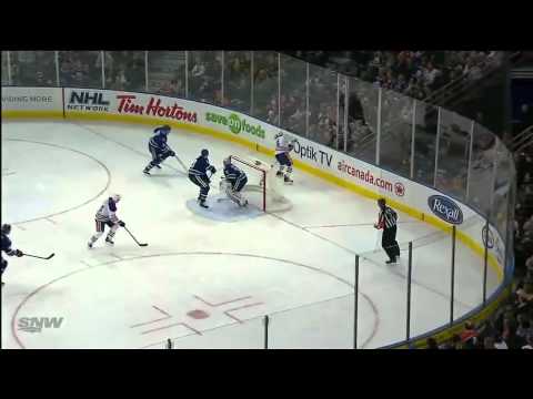 NHL: Cory Schneider Amazing Save on Jordan Eberle 10/26/11