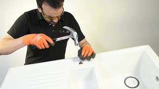 How To Knock Out A Tap Hole in A Ceramic Sink with Reginox | Toolstation