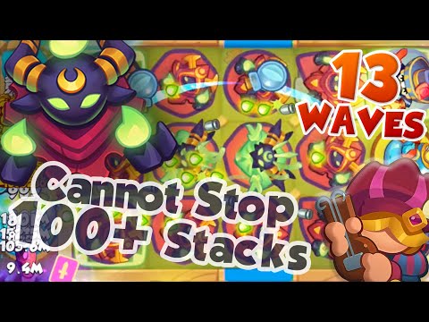 CULTIST Cannot Be Stopped with 100+ Stacks - 13 Waves - Rush Royale