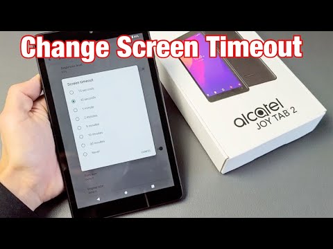Alcatel Joy Tab 2: How to Change Screen Timeout Time Before Locks (15 seconds to NEVER)