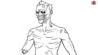 How to Draw a Zombie Easy Step By Step Drawing Tutorials for Kids - UCIDraw