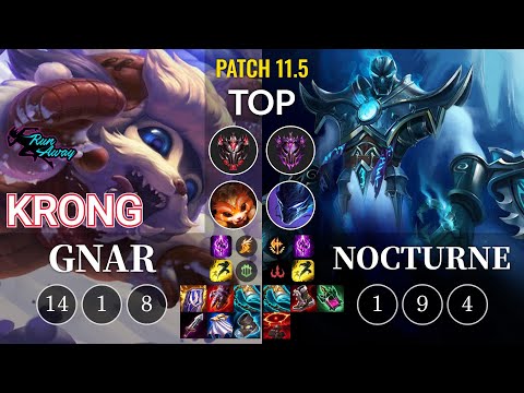 RNW KronG Gnar vs Nocturne Top - KR Patch 11.5