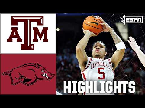 Texas A&M Aggies vs. Arkansas Razorbacks | Full Game Highlights | ESPN College Basketball