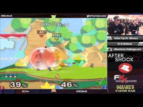 Aftershock Melee - AG Arc (Marth) vs VGBC Redd (Fox) - Top 36
