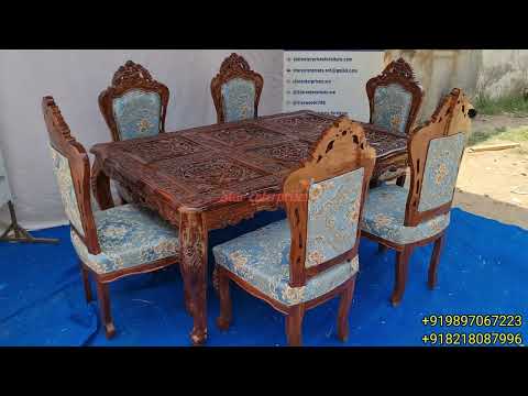 Wooden top sheesham wood dining table