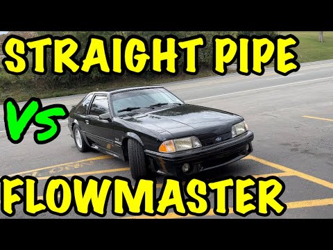 1987-1993 Ford Mustang GT 5.0: Flowmaster Super 10 Vs Straight Pipe!