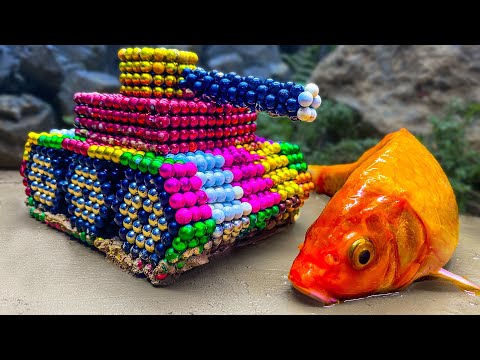 Smallest Fish into Biggest Fish Stop Motion ASMR - Mukbang Catch Giant Frogs, Catfish magnet Cooking