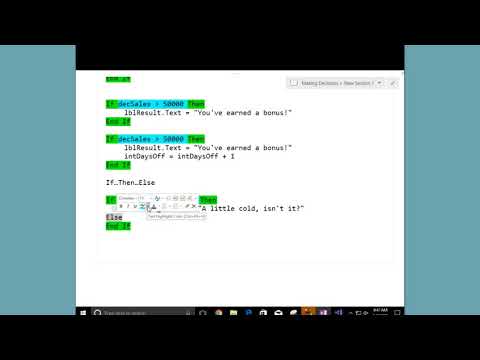 Cisc 181 Visual Basic Chapter 4