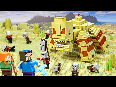 Brickmine - Minecraft, But Structure Is Desert BOSS: EPIC SIEGE in DESERT - LEGO Minecraft Animation