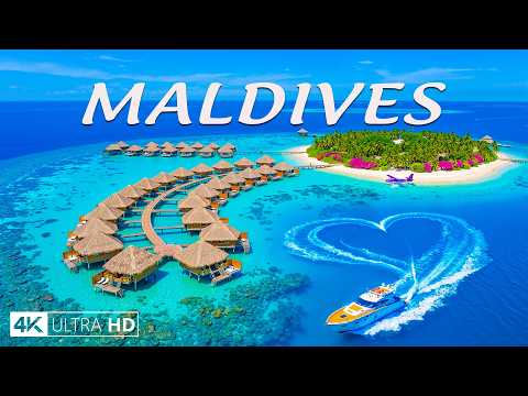 MALDIVES 🇲🇻 4K Drone Footage | Unreal Turquoise Lagoons & Deep House Paradise