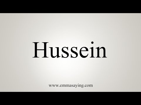 How To Say Hussein