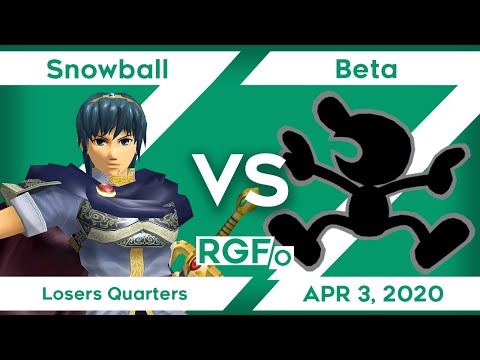 Snowball (Marth) vs. Beta (G&W, Ness, DK, Samus, Mario) - Losers Quarters - RGF Melee Online #3