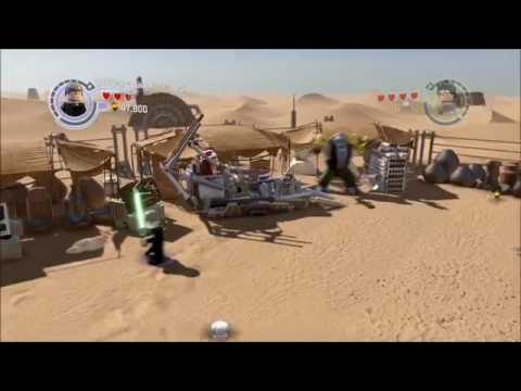 Lego Star Wars - The Force Awakens - Chapter 3 100% Walkthrough (Minikits And Red Brick)