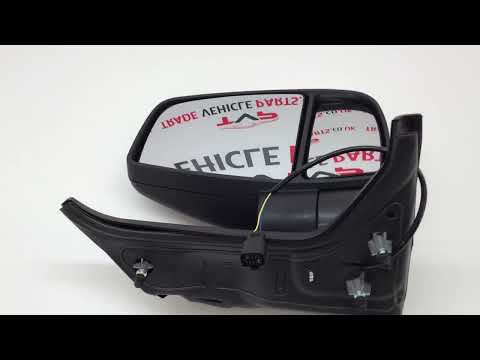 Fits Ford Transit 2014- Door Wing Mirror Manual Black Textured Clear Indicator Right Side video