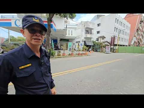 花蓮強震天王星大樓傾斜 勇警第一時間救受困民眾