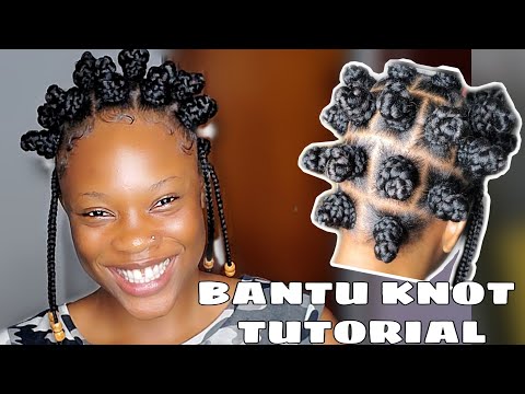 Perfect Bantu knot tutorial on 4c hair. || How to make...