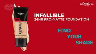 Loreal Infallible 24HR Pro-Matte Foundation Shades for Medium Skin