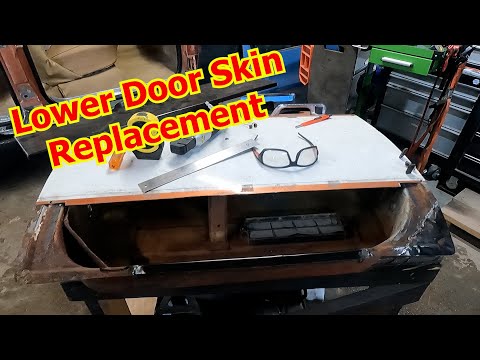 Chevy Square Body Truck Rust Repair -  Lower Door Skin Removal and Replacement