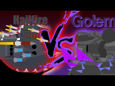 Gladiator battles: Hailfire VS Golem|Final battle - Cartoons about tanks