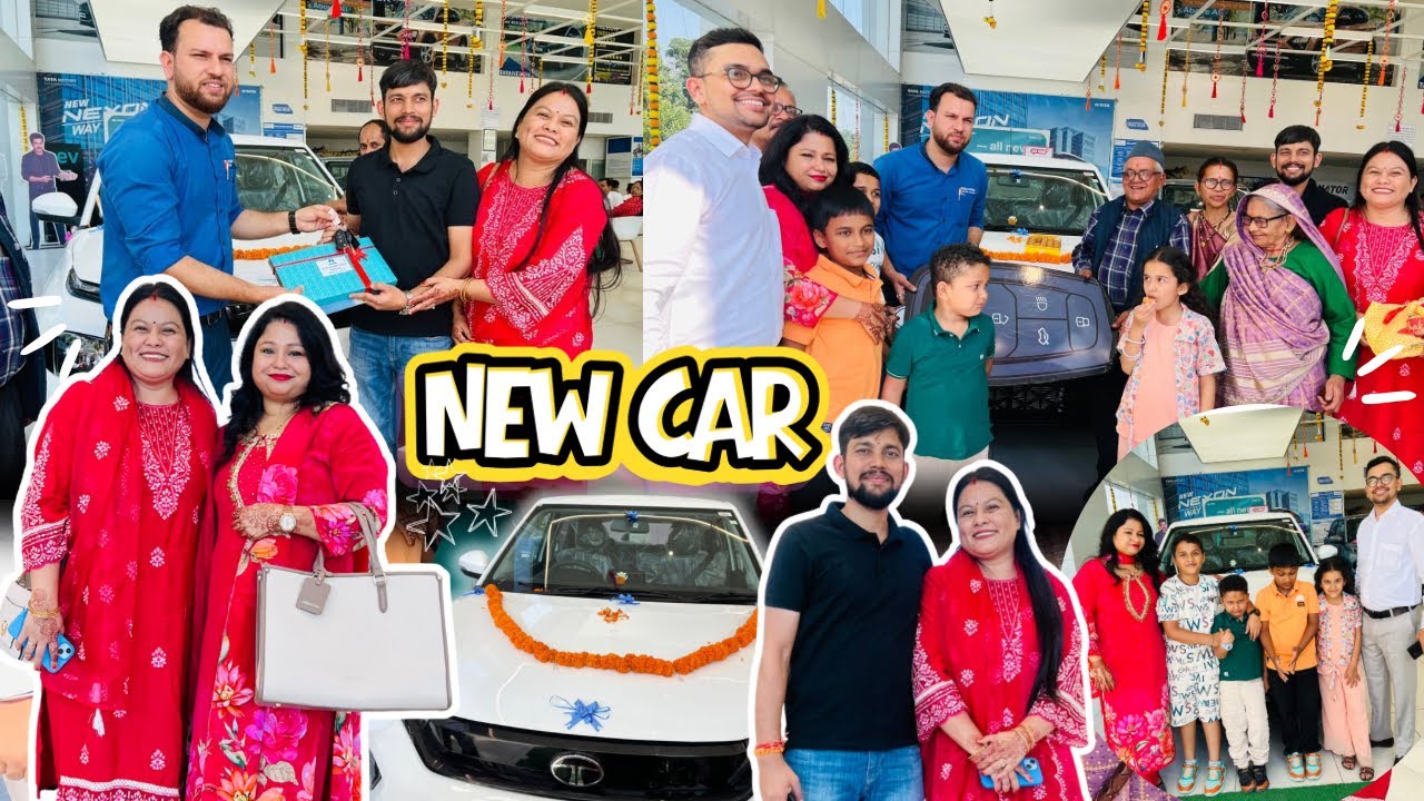 TATA PUNCH Delivery pure Parivaar ke sath😍 || New Car + 1st Anniversary 🎊 || Shanu Lucky Vlogs ||