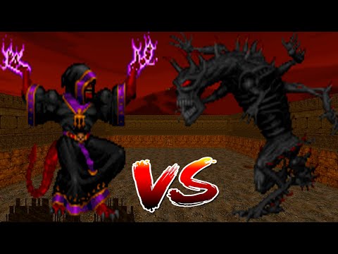Heresiarch vs Korax - BIG BOSS BATTLE - HEXEN Monster Infighting