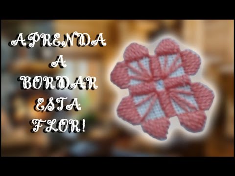 Como Bordar uma Flor de Ponto Reto