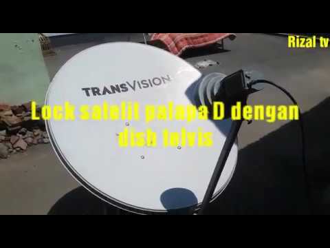 Lock satelit palapa D dengan dish telvis