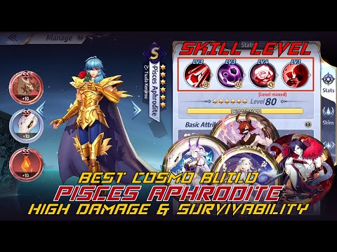 Saint Seiya Awakening - Pisces Aphrodite Best Cosmo Build | High Damage & Survivability | PVP Test