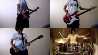 Just The Way You Are - Pierce The Veil [Bruno Mars] (First Guitar/Bass/Drums Collab Cover)