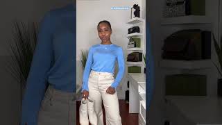 How to Style: A Blue Long Sleeve Top 🦋 #affordablefashion #howtostyle #styletips #grwm #ootd #style