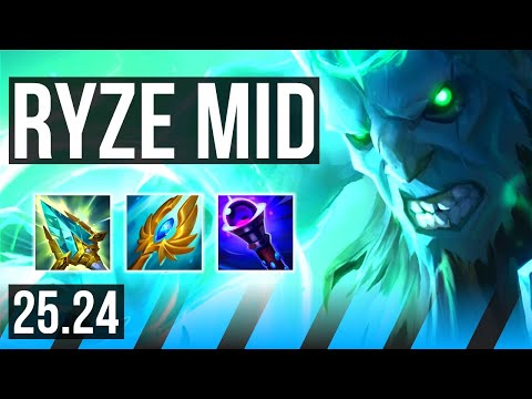 RYZE vs AKALI (MID) | KR Challenger | 25.24