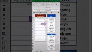 Unique and VStack. Start with two lists, and they may have duplicates. Using Unique and VStack, you can get a single list with no duplicates or overlap. - Excel Xpert tutorial video